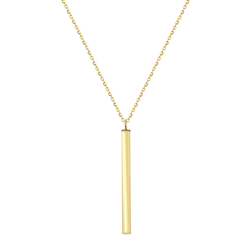 9ct Solid Gold Glitter Ladder Necklace 18"