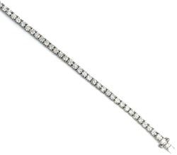 9ct Solid White Gold 3.21ct Lab-grown Diamond Tennis Bracelet
