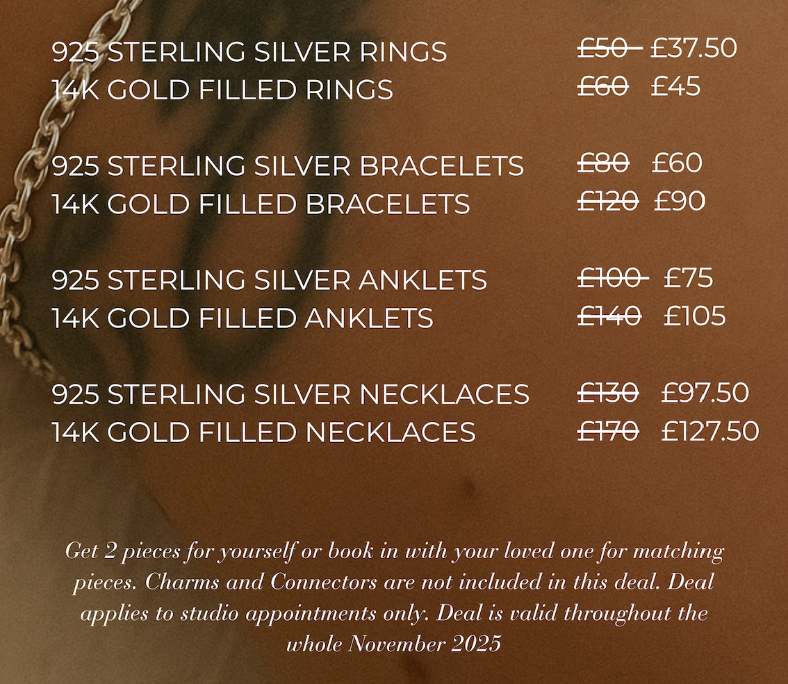BLACK FRIDAY Permanent Jewellery, Christmas gifts