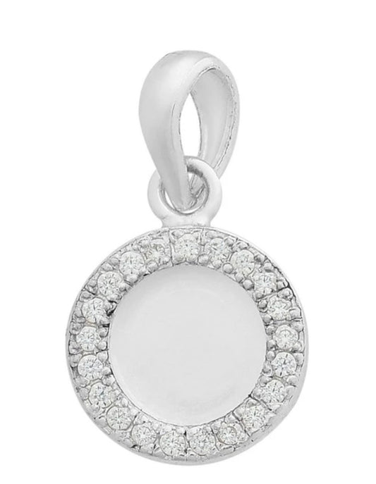 Breastmilk Necklace Pendant | Ashes Necklace Pendant Sterling Silver & CZ | Gift Ideas | Custom Design